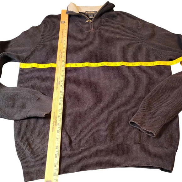 Brooks Brothers Blue Quarter Zip Sweater, Extra Large - Picture 3 of 10